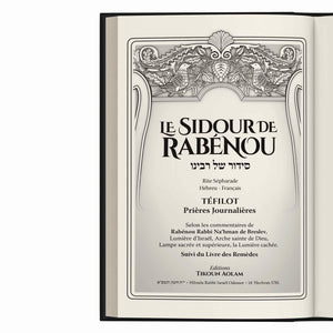Le Sidour de Rabénou – Commenté — Noir
